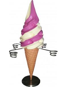 Porte cornets glace à l'Italienne Vanille/Fraise