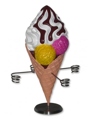 Porte cornets Glace à la boule et chantilly